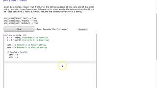 CodingBat - end_other (Python)