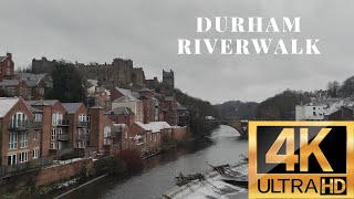 Durham Riverwalk -  Walking Around Outside of Greece 4K-HDR UK Walking Tour -  Travel Guide