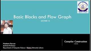 Lecture 15 | Basic Blocks and Flow Graph | Compiler Construction