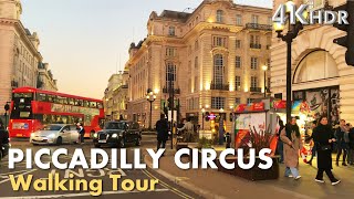 Central London Walking Tour at Sunset | Piccadilly Circus to Oxford Street 2023