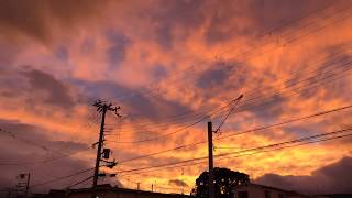 台風19号 通過後の夕焼けタイムラプス 撮影