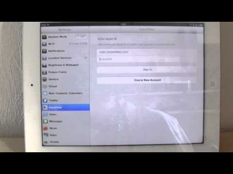 How to set up facetime on an apple IPad How to set up facetime on an apple IPad