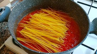 🔊HAŞLAMAK YOK❗SÜZMEK YOK ❗ ENFES SOSUNDA PİŞEN MUHTEŞEM LEZZETİYLE SPAGETTİ MAKARNA TARİFİ 👉 yemek