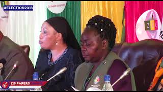 Justice Chigumba ZEC chairperson announcing Presidential election results