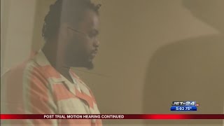 Post trial motion hearing continued for convicted murderer after new evidence comes to light