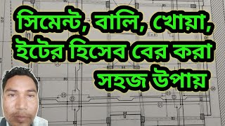 ১০০ স্কয়ার ফুট ও ১০০ সিএফটি কাজে কি পরিমাণ সিমেন্ট বালি ও খোয়া লাগে | প্লাস্টার, ঢালাই, গাথুনির কাজ