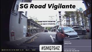 23jan2021 new upper changi road #SMQ794Z Bluesg Driving against traffic and ignoring No Entry sign.