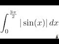 Integral |sin(x)| from 0 to 3pi/2