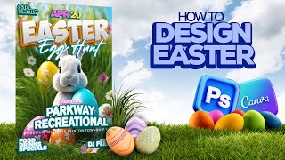 How to Design Holiday Stunning Easter Flyers | Premium PSD & Canva Assets Tutorial