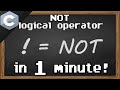 C NOT logical operator !