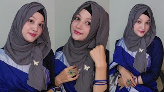 How to Style Hijab with Saree (2023)|| Tahmina Shova 💝💝