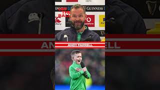 Andy Farrell reacts to Stevie Mulrooney’s remarkable ‘Ireland’s Call’ rendition