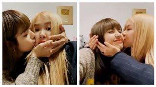 Rosé's reaction to a surprise kiss from Lisa