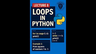 Python Tutorial Lecture 8🔄Python Loops Explained | For Loop & While Loop