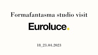 Formafantasma studio visit for Euroluce 2023