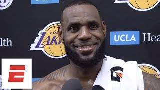 LeBron James interview after first Lakers practice | ESPN