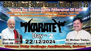 68th National School Games Indore Madhya Pradesh Karate Day 2