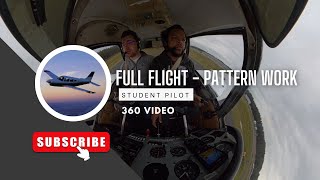 Full Length Flight Training | Touch \u0026 Goes | Piper Cherokee 180 | 360 CAMERA