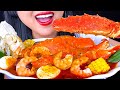 ASMR GIANT KING CRAB LEGS SEAFOOD BOIL MUKBANG | EATING SHOW | ASMR Phan