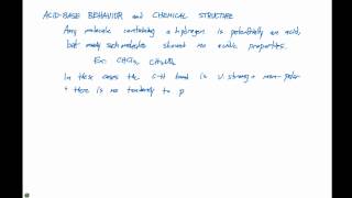 16.10 Acid-Base Behavior and Chemical Structure