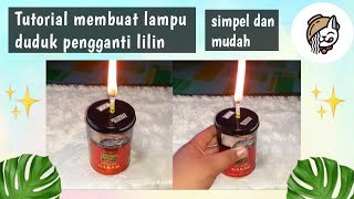 Tutorial cara membuat lampu duduk pengganti lilin || dari kaleng rokok bekas