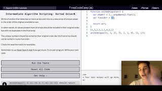 Freecodecamp Intermediate Algorithm: Sorted Union