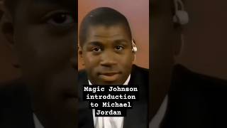 Magic Johnson introduction to Michael Jordan in Dream team in an old clip #shorts