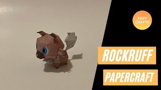 Paper Pokemon - How to build a miniature Rockruff papercraft | Crafte Along with Crafter Wong