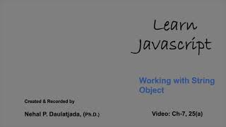Learn Javascript: Working with String Object - UserID : Regular Expression