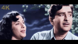 Aaja Sanam Madhur Chandni Mein Hum 4K   Chori Chori Song In Color   Raj Kapoor   Nargis4K HD