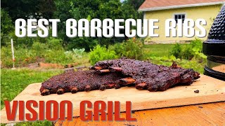 how to make the best smoked ribs (vision grill)