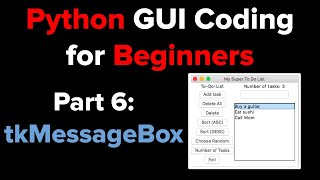 Python Tkinter GUI Tutorial: To Do List 6