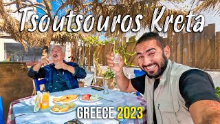 Walking tour in 4k, Tsoutsouros, south of Heraklion, best place to visit, Kreta Greece 2023