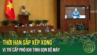 NÓNG: Thời hạn sắp xếp xong vị trí cấp phó khi tinh gọn bộ máy