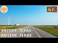 🇺🇸[4K60] Snyder, Texas to Abilene, Texas! 🚘 Drive with me!