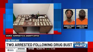 Two men arrested after Humphreys County Sheriff’s Office finds drugs, guns, money during checkpoi...