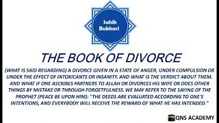 Bukhari 68-11: What is said regarding a divorce given in a state of anger, under compulsion or ...