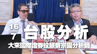 '24.07.16【財經一路發】大來國際證券投顧蔡宗園分析師台股分析