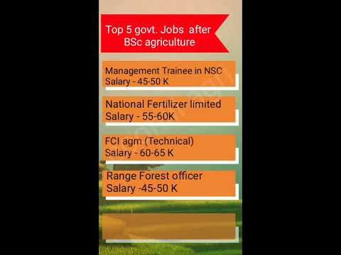 Top High Salary Government Job After Bsc Agriculture-Part 1 # ...