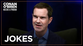 Jimmy Carr "Tries Out" New Jokes Every Night | Conan O'Brien Needs A Friend