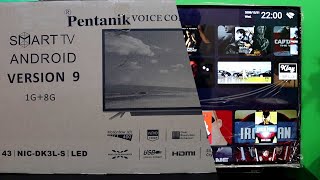 Pentanik 43 inch Smart Android Double Glass TV with Soundbar (2021)