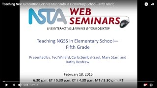 Teaching Next Generation Science Standards in Elementary School—Fifth Grade