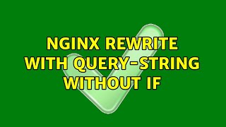 Nginx rewrite with query-string without if
