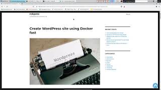 Create WordPress site using Docker fast