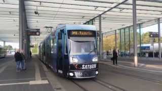 【ドイツ】 ブラウンシュヴァイク駅前のトラム　Trams of the Brunswick station square, Germany　(2014.4)