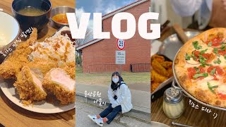 VLOG | 🍕친구따라 강남가서 피자먹고 돈가스 맛집 발견하고 용산공원 나들이도 가기 | 일상브이로그, 자취브이로그, 일상식당, 지노스피자, 용산공원, Approach, 콜링북스