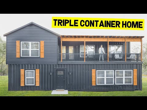 HUGE MODERN 2-STORY TRIPLE SHIPPING CONTAINER HOME (3x40ft Containers ...