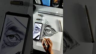 How to draw eyes with the stippling technique! #ink #art #drawingtutorial