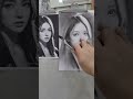 draw a beautiful lady with charcoal pencil realistic portrait drawing