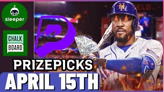 MLB PRIZEPICKS | PROP PICKS | MONDAY | 4/15/2024 | MLB BETTING | BET PROPS
